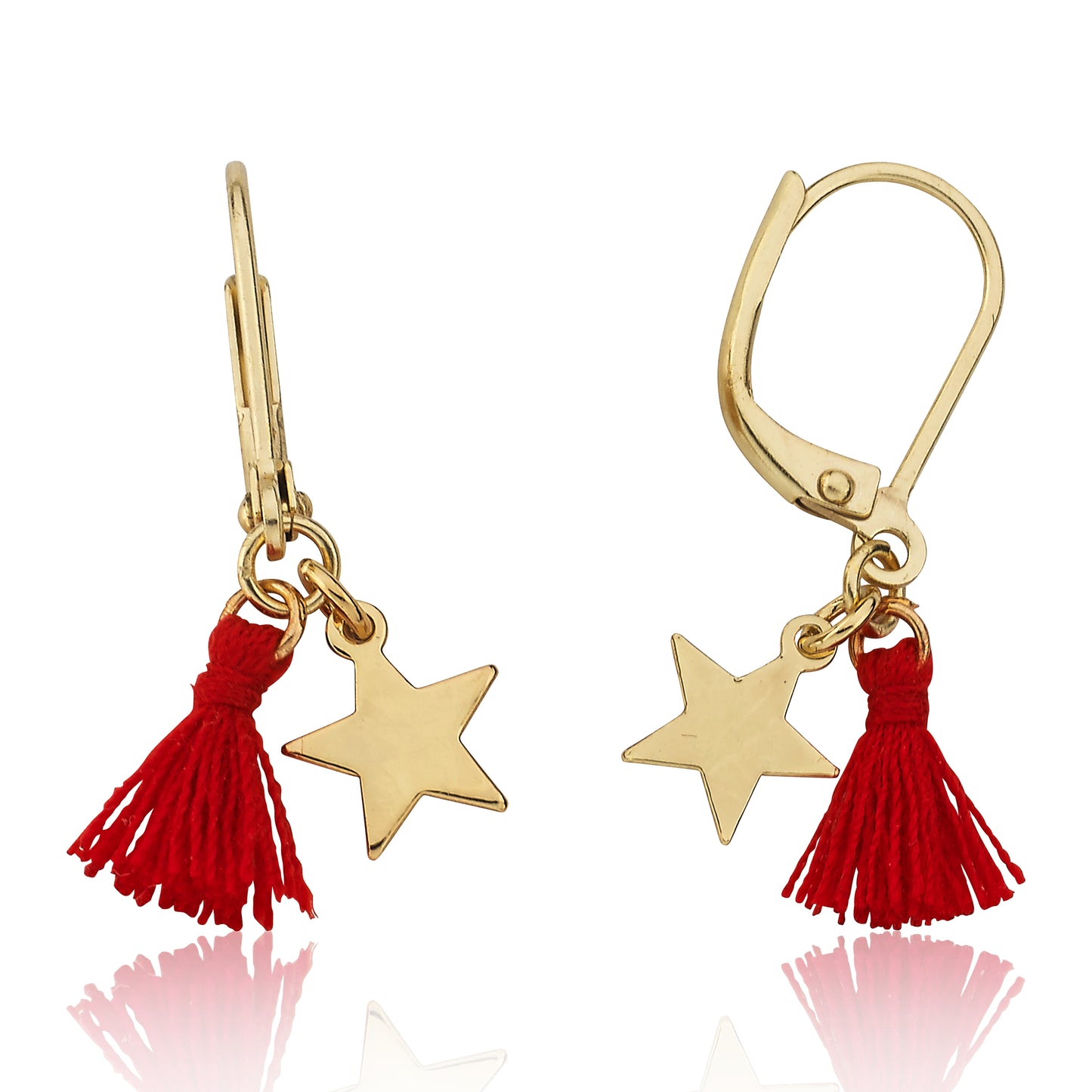 Mileez Mini Tassel & Star Dangle Leverback Earring