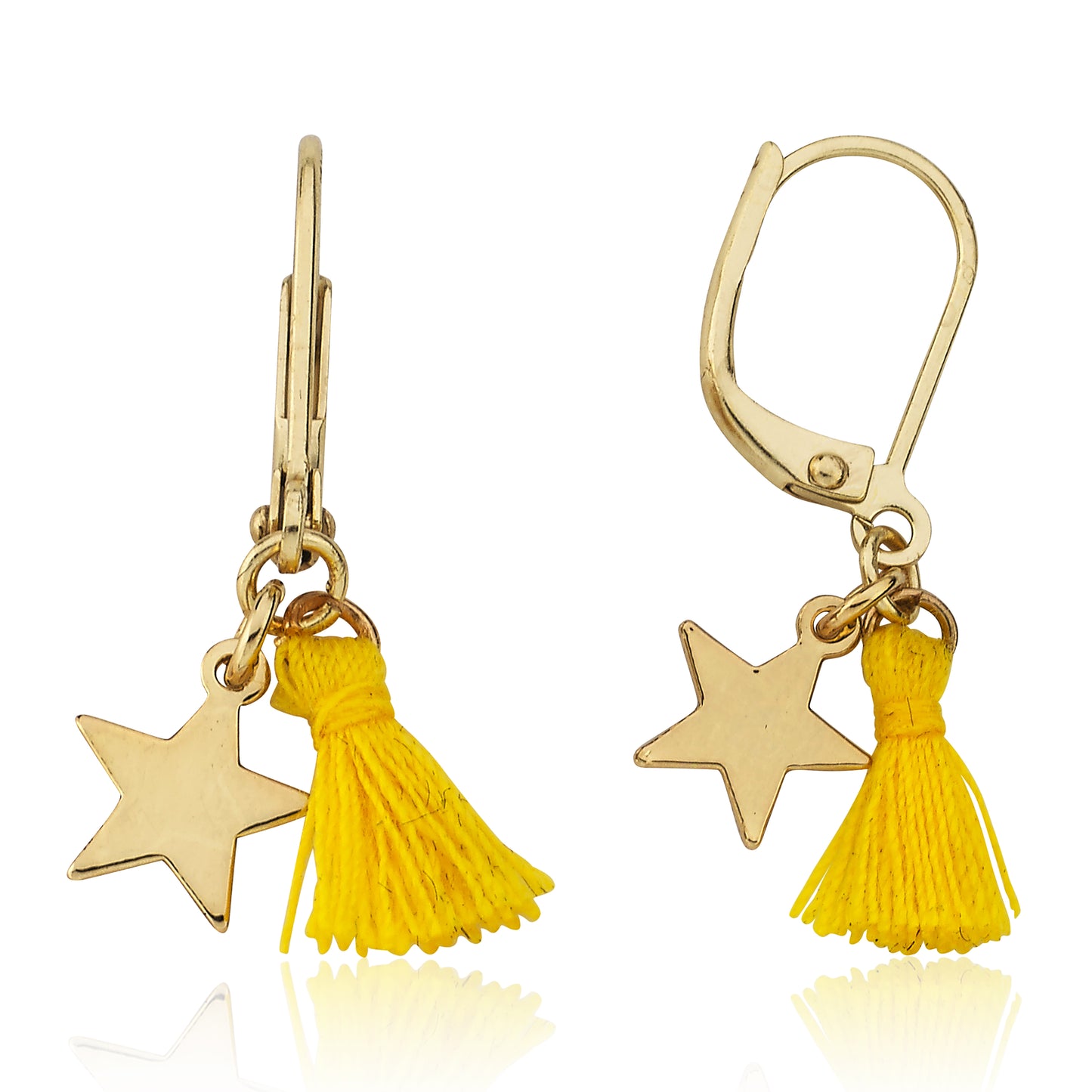 Mileez Mini Tassel & Star Dangle Leverback Earring