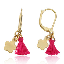 Mileez Mini Tassel & Flower Dangle Leverback Earring