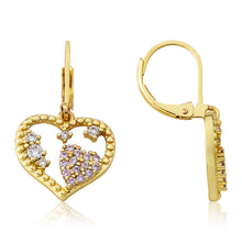 Crystal Heart Dangle Earring