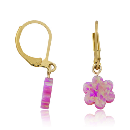 Glitter Girl Opal Flower Earring