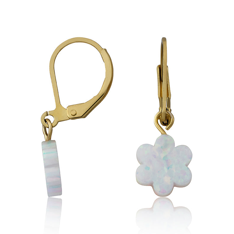 Glitter Girl Opal Flower Earring