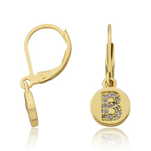 Classic! Initial Disc Leverback Earring