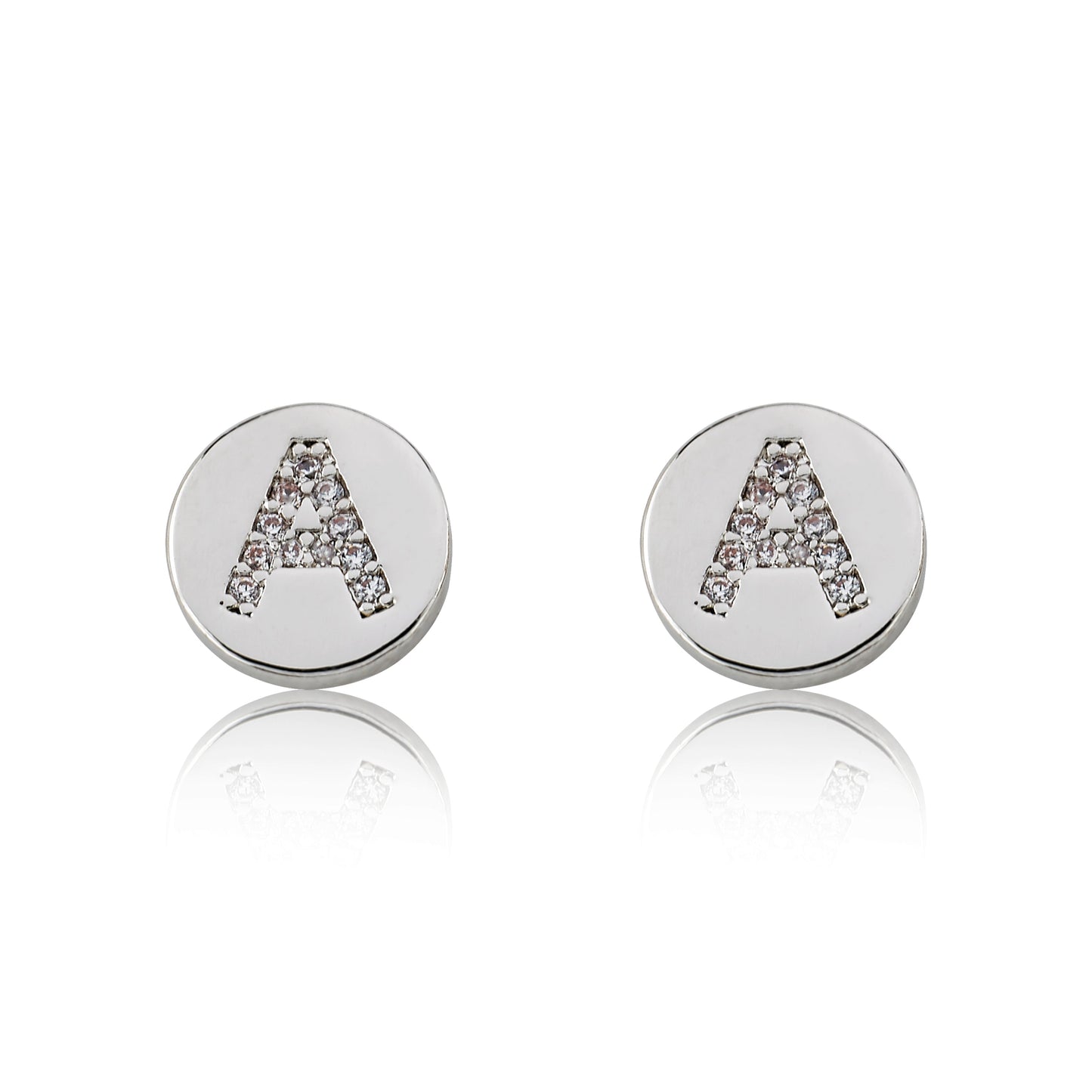 LMTS Classic! Initial Disc Stud Earring