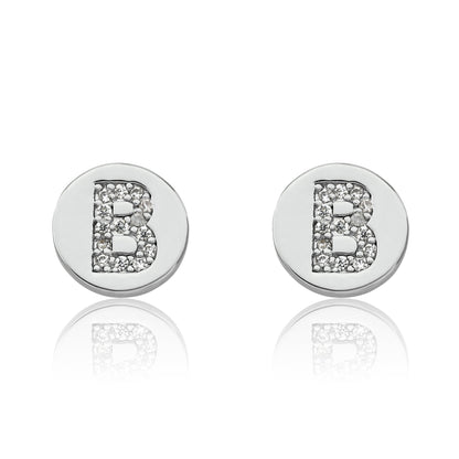 LMTS Classic! Initial Disc Stud Earring