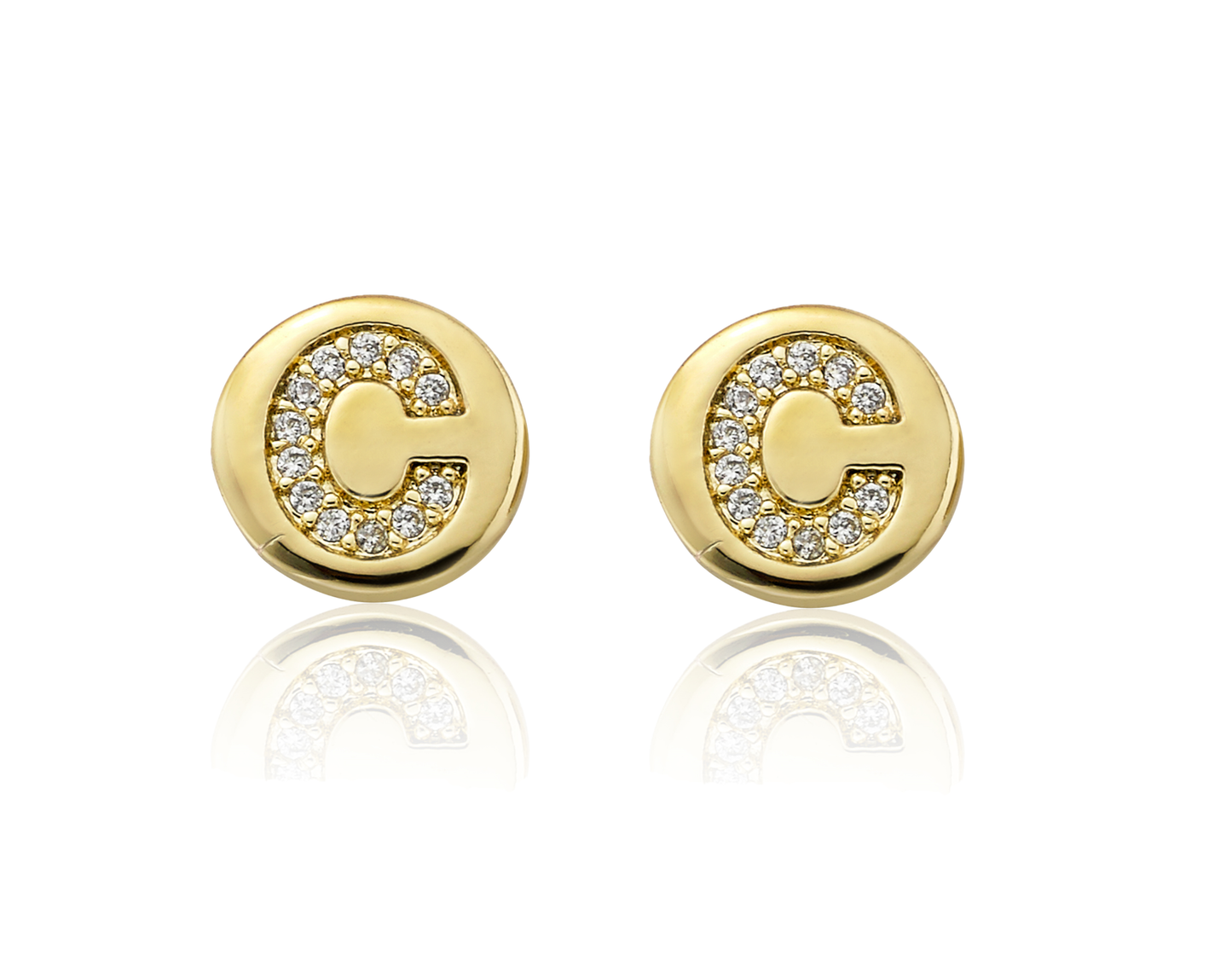 LMTS Classic! Initial Disc Stud Earring