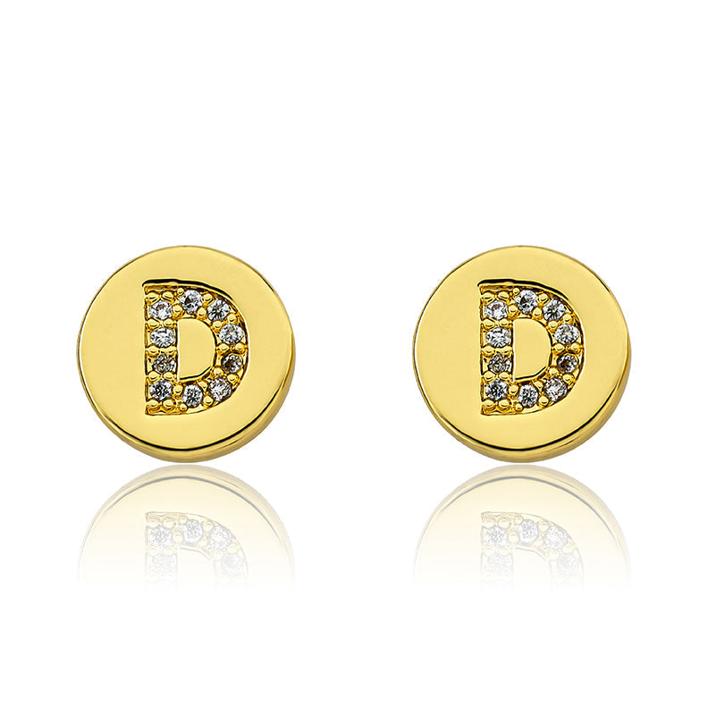 LMTS Classic! Initial Disc Stud Earring