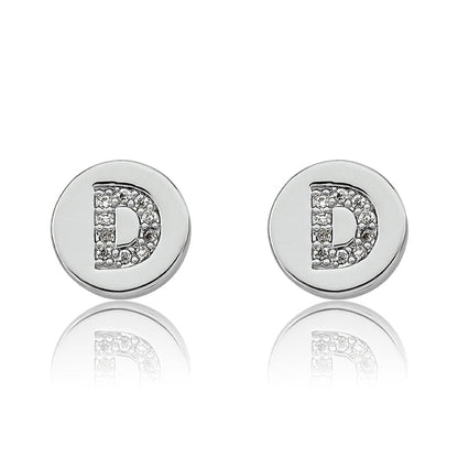 LMTS Classic! Initial Disc Stud Earring