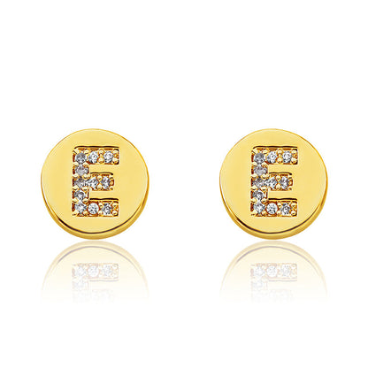 LMTS Classic! Initial Disc Stud Earring