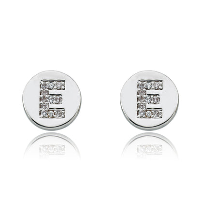 LMTS Classic! Initial Disc Stud Earring