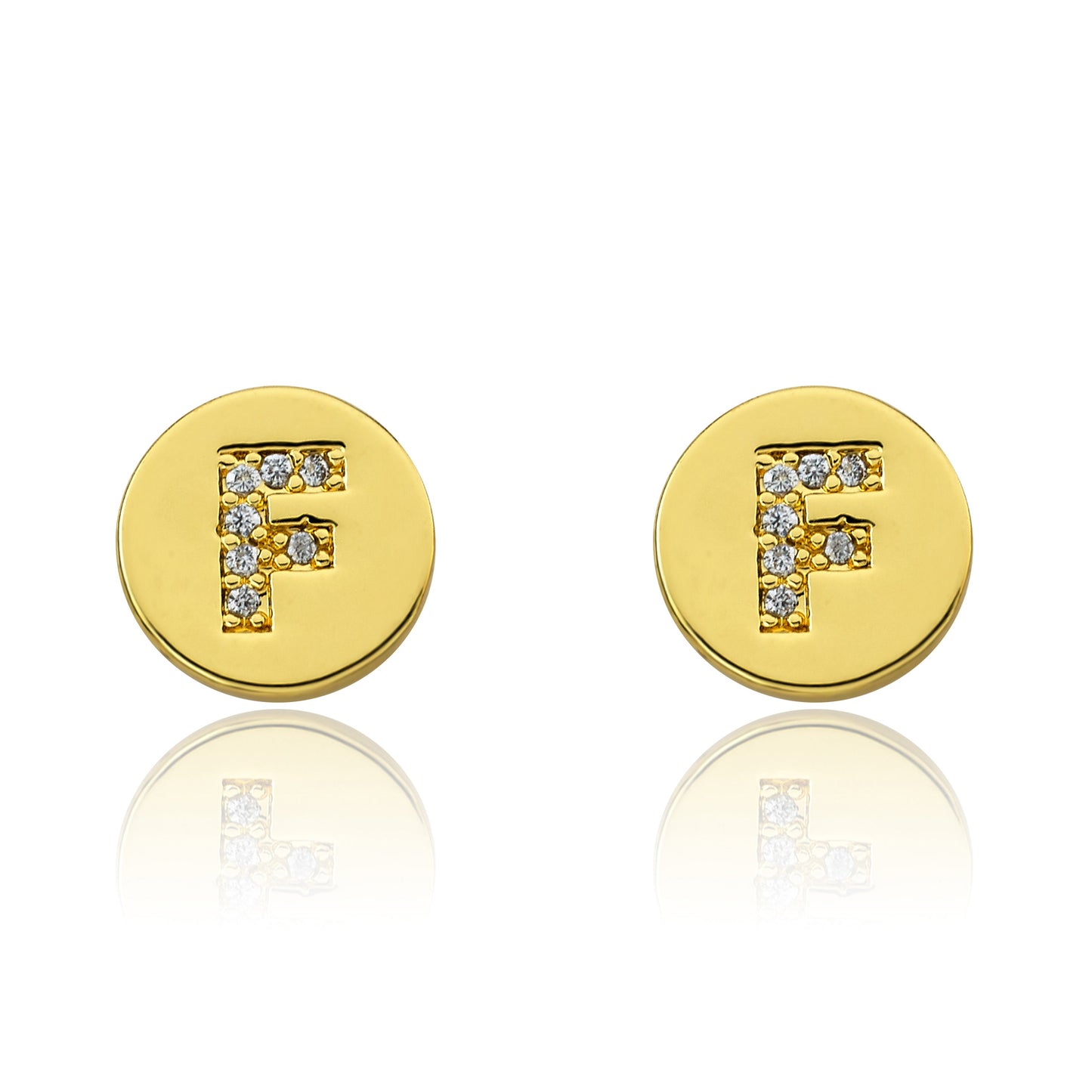 LMTS Classic! Initial Disc Stud Earring