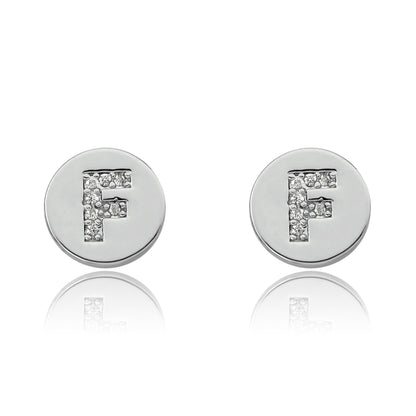 LMTS Classic! Initial Disc Stud Earring