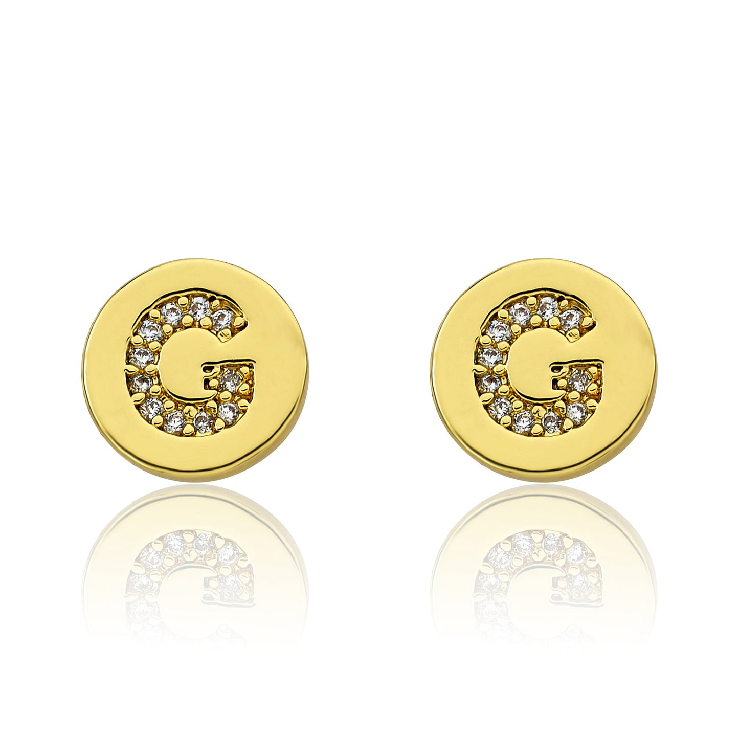 LMTS Classic! Initial Disc Stud Earring