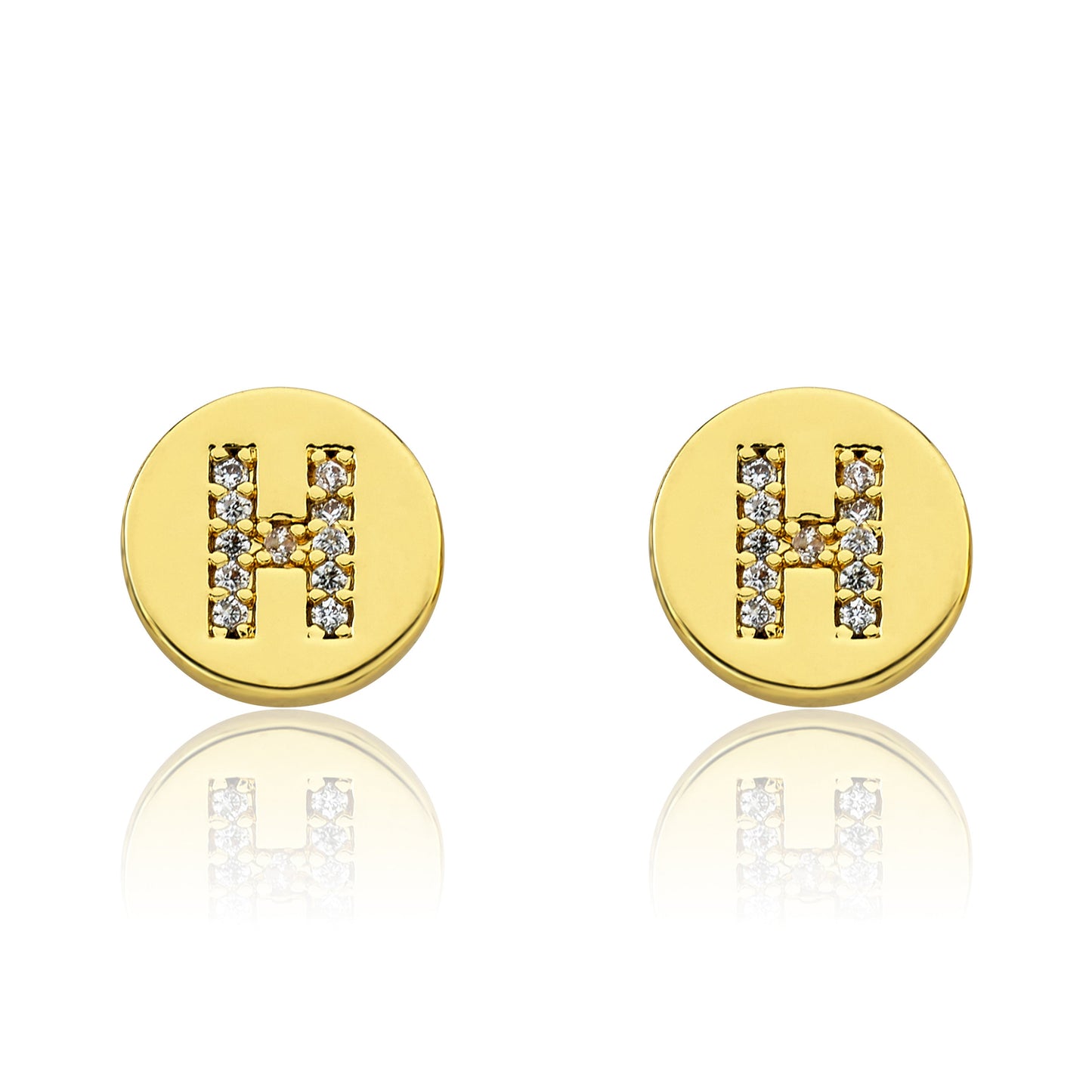 LMTS Classic! Initial Disc Stud Earring