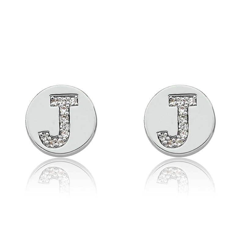 LMTS Classic! Initial Disc Stud Earring