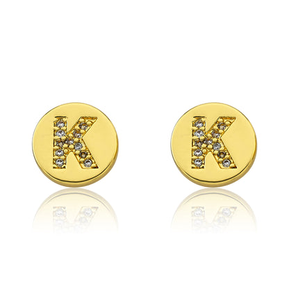 LMTS Classic! Initial Disc Stud Earring