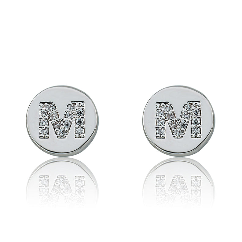 LMTS Classic! Initial Disc Stud Earring