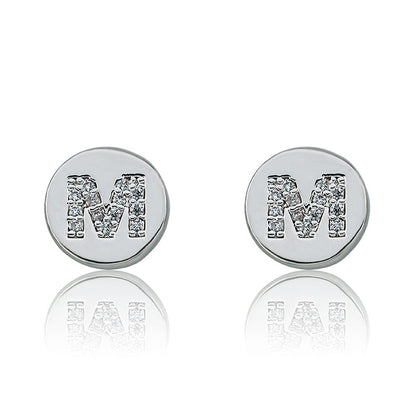 LMTS Classic! Initial Disc Stud Earring