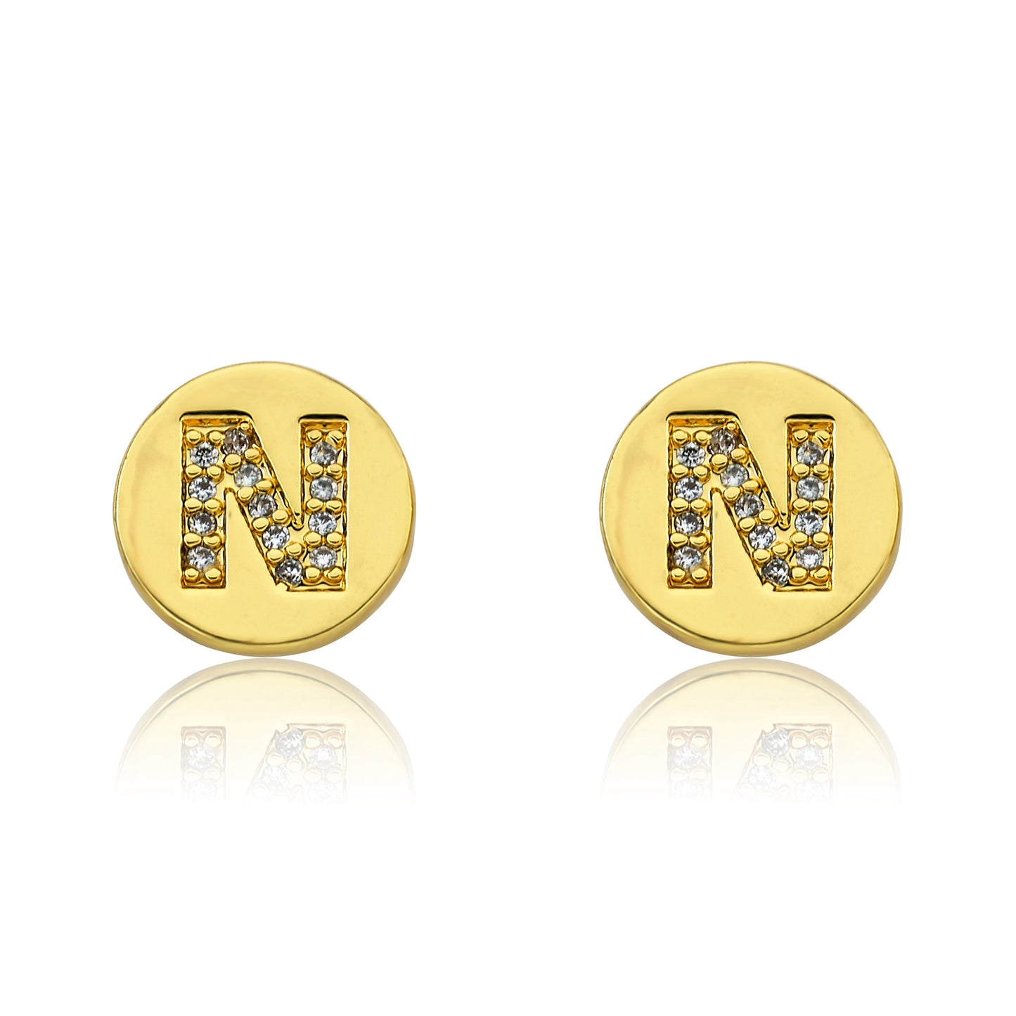 LMTS Classic! Initial Disc Stud Earring