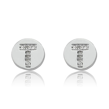 LMTS Classic! Initial Disc Stud Earring