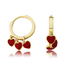 Enamel Hearts Dangle Earring