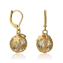 Lucite Ball Earring With Star Charm