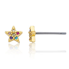 CZ Filled Star Stud Earring