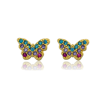 CZ Filled Butterfly Stud Earring