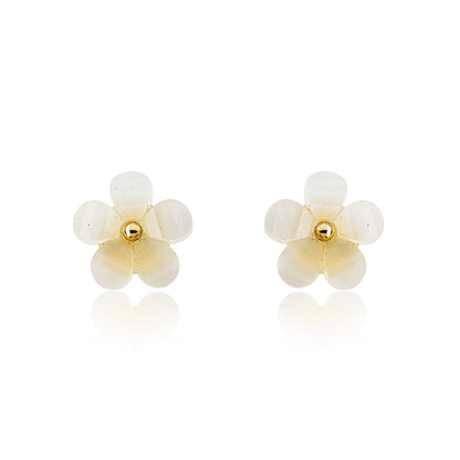 Frosted Flower Small Stud Earring