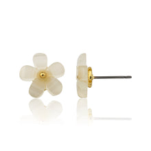 Frosted Flower Big Stud Earring