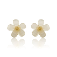 Frosted Flower Big Stud Earring