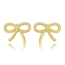 Roped Bow Stud Earring