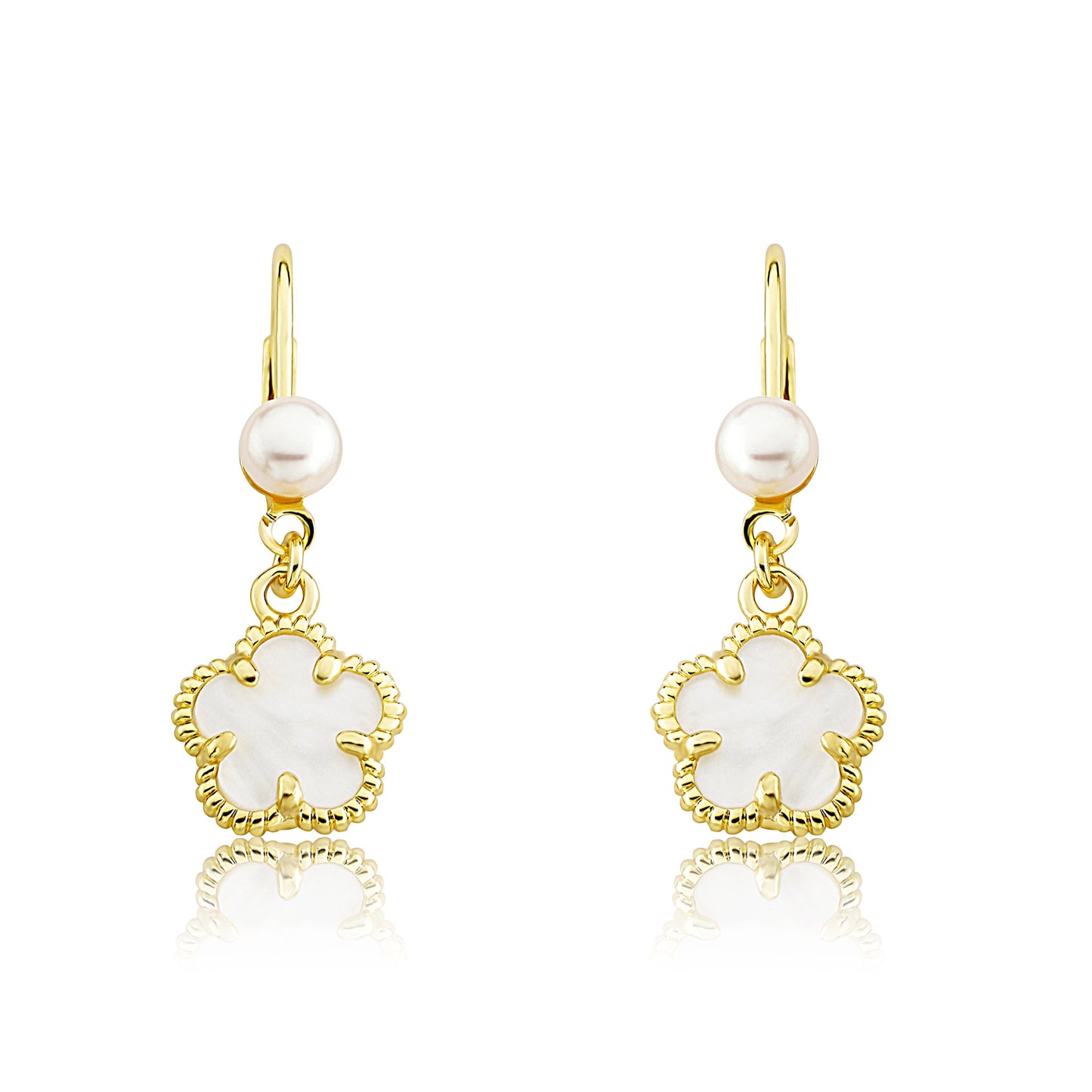 Mother of Pearl Flower Earring