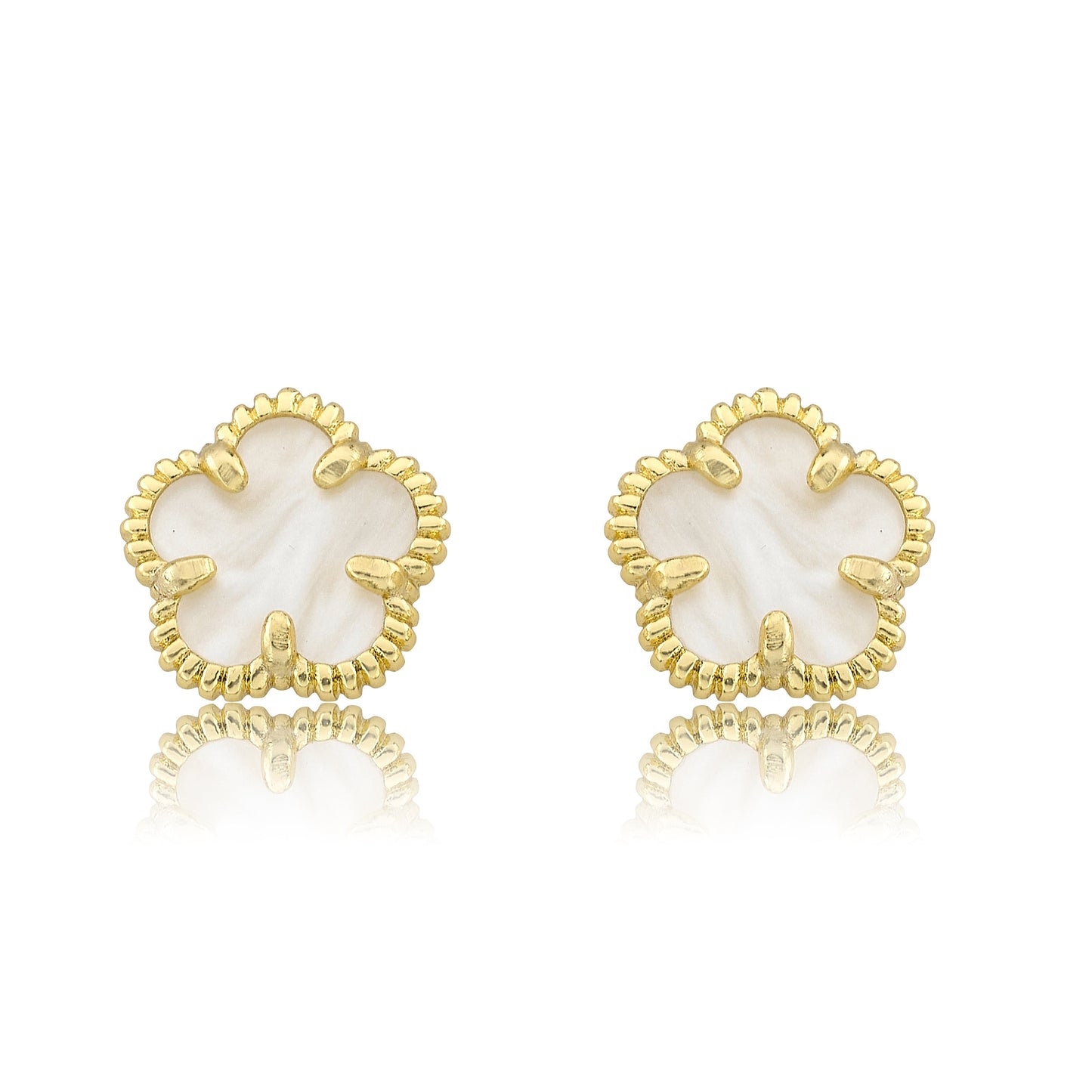 Mother of Pearl Flower Earring