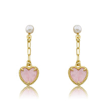 Mother of Pearl Heart Dangle Earring