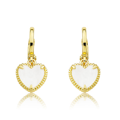 Mother of Pearl Heart Earring