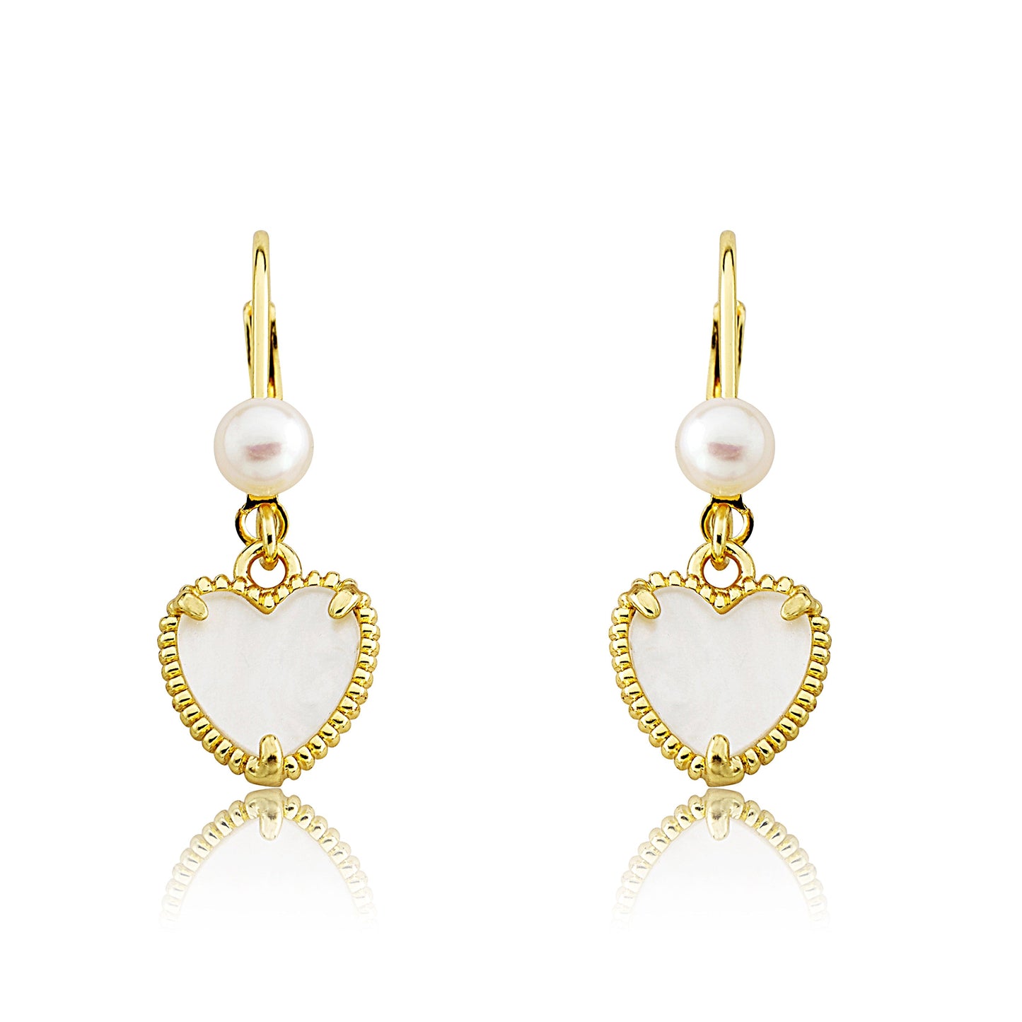 Mother of Pearl Heart Earring