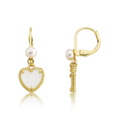 Mother of Pearl Heart Earring