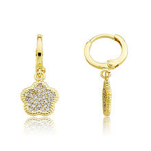 Micro Pave Flower Earring