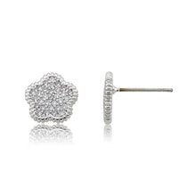 Micro Pave Flower Earring