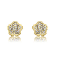 Micro Pave Flower Earring