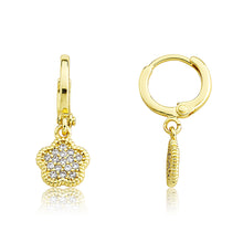 Micro Pave Flower Earring