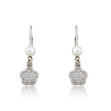 Micro Pave Flower Earring