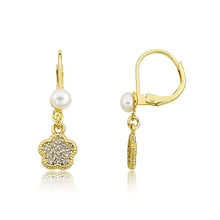 Micro Pave Flower Earring