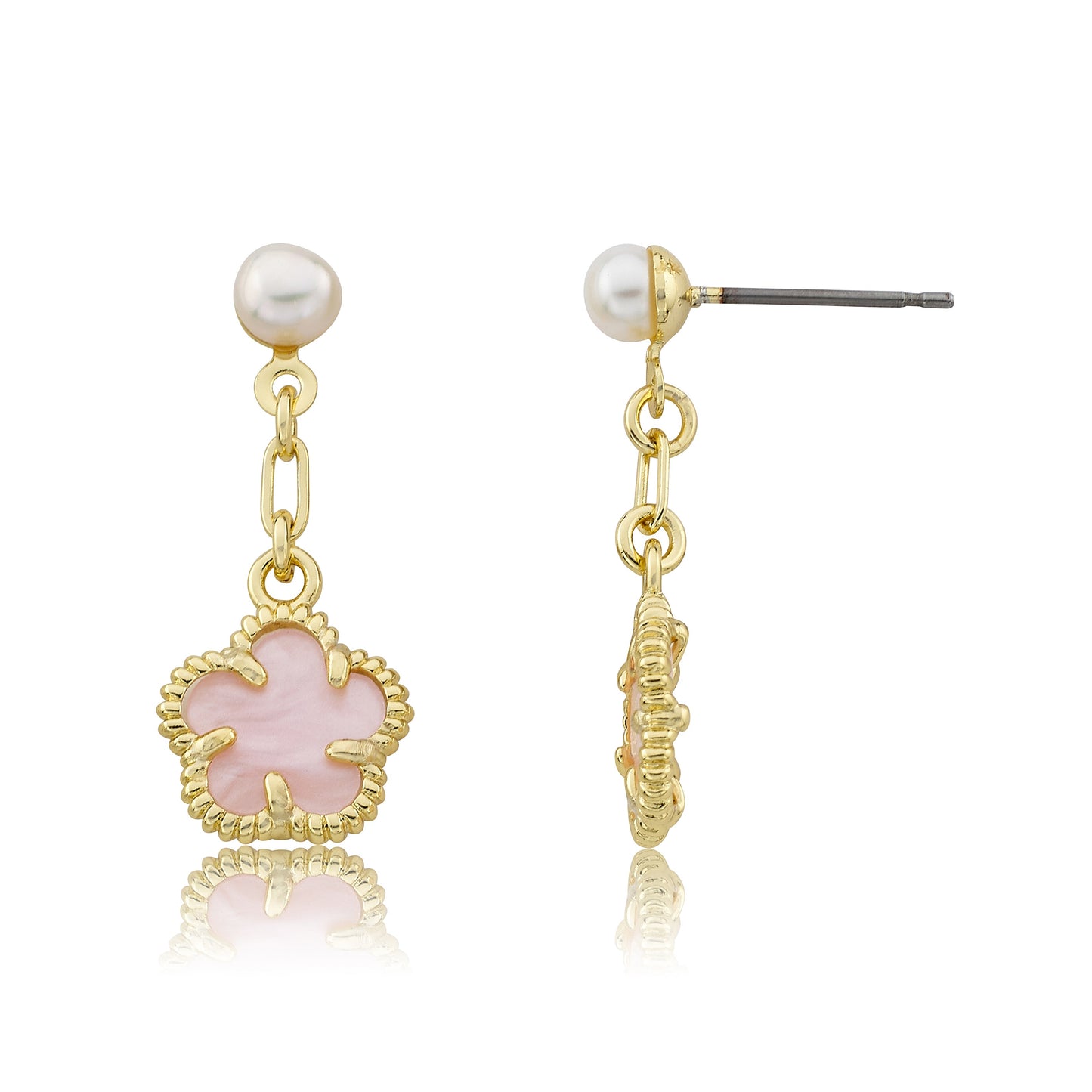 Mother of Pearl Flower Dangle Earring