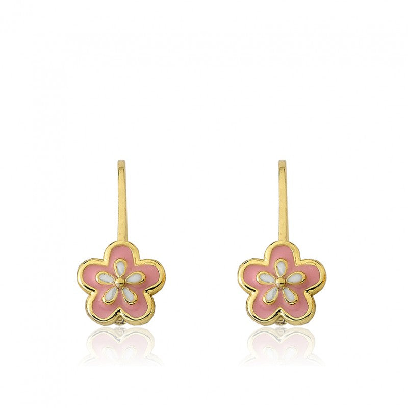 Pink Flower Earring