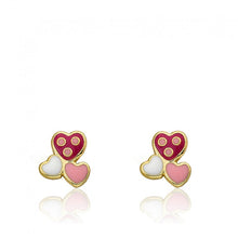 Triple Heart Stud Earring