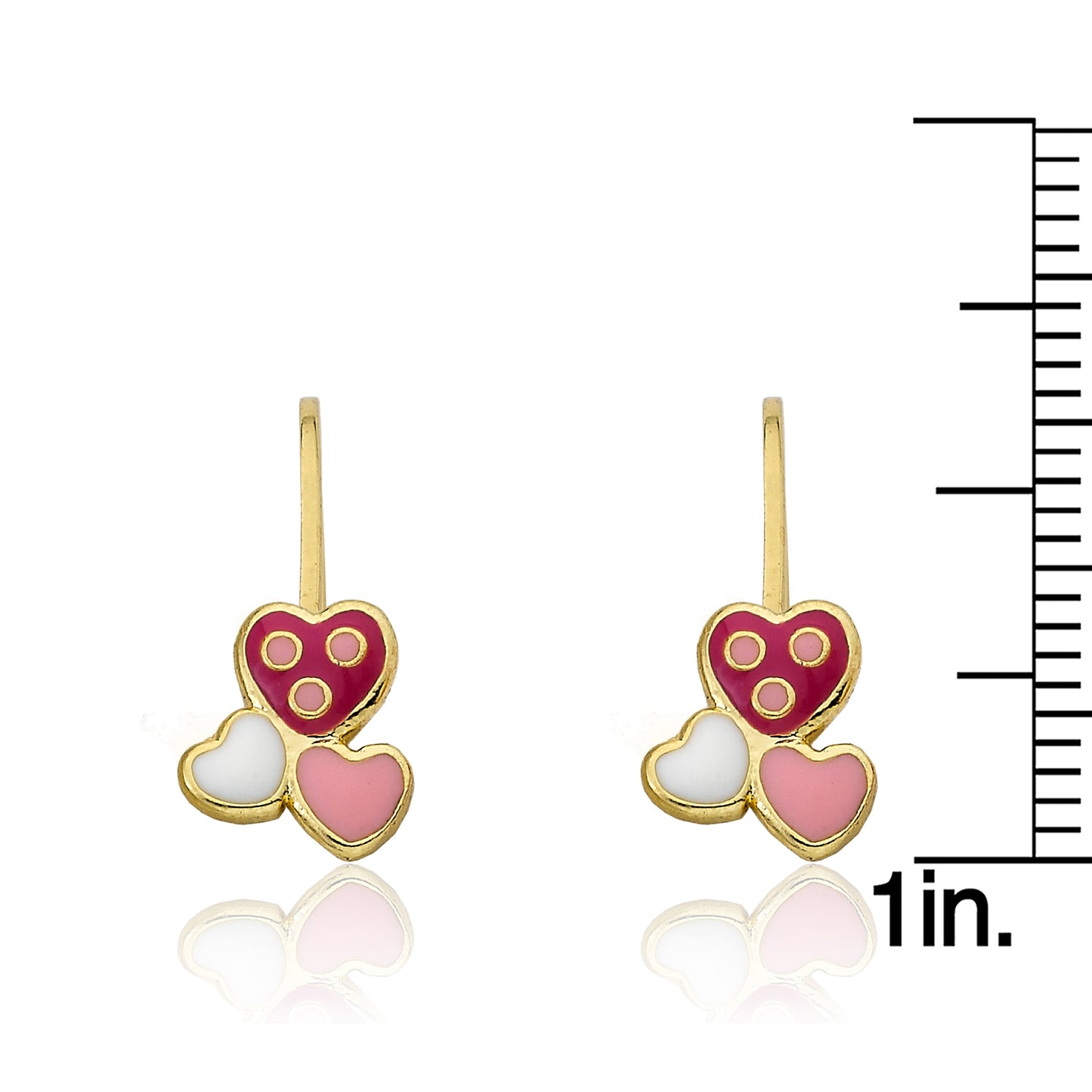 Triple Heart Earring