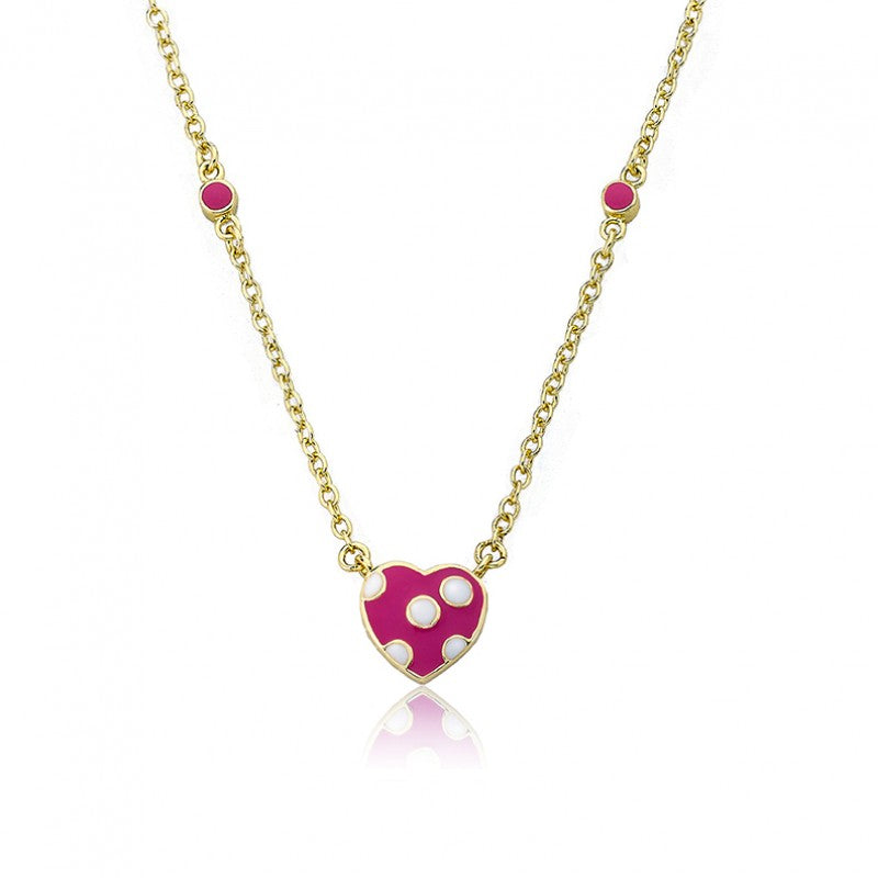 Polka Dot Heart Necklace