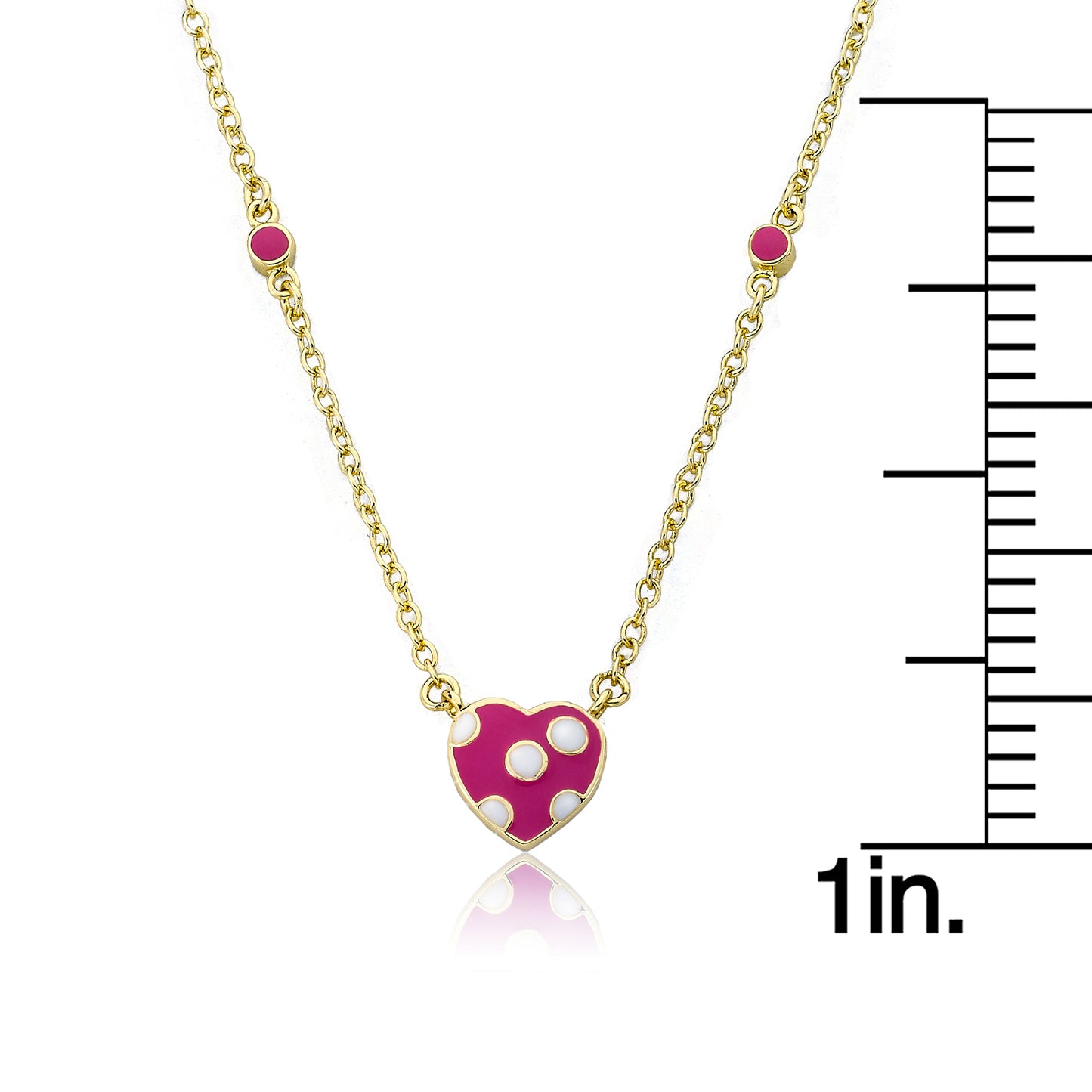 Polka Dot Heart Necklace